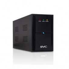 UPS SVC V-1500-L, Диапазон AVR145-290В, 12В/9 Ач*2шт, 3вых., черный