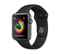 Apple Watch Series 3 GPS 42mm Space Grey Aluminium Case with Black Sport Band Model A1859 MTF32GK/A