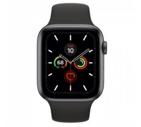 Apple Watch Series 5 GPS 40mm Space Gray Aluminium Case with White Sport Band Model A2092 MWV82GK/A