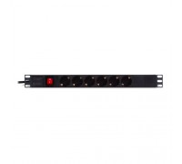 Сетевой фильтр для шкафов SHIP 700506102, 19", 6розеток, 1.8м, 16А, 4000W, черный