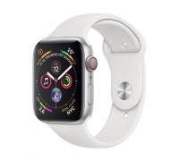 Apple Watch Series 4 GPS 44mm Silver Aluminium Case with White Sport Band Model A1978 MU6A2GK/A