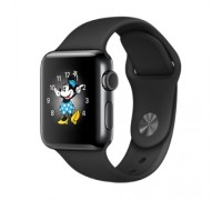 Apple Watch Series 2 38mm Space Blac Stainless Case with Space Black Spor Band Model A1757 MP492GK/A