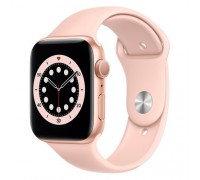Apple Watch Series 6 GPS 44mm Gold  Aluminium Case with Pink Sport Band - Regular Model A2292 (M00E3